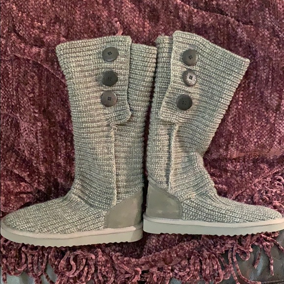 UGG Shoes - UGG classic Cardy knit grey size 7 BNWT